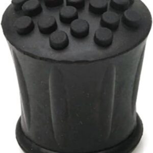 Merriway BH05581 (4 Pcs) Heavy Duty Rubber Walking Stick Ferrule Protectors Cane Tips, 16mm (5/8 inch) Black – Pack of 4 Pieces