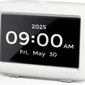 PILSAMAS Talking Clock for Seniors, 8 Medication Pill Reminders Alarms