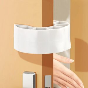 Large Door Stop Finger Pinch Guard Baby Proofing Door Slam Stopper,Anti Device,Soften Proof Doorstop(White 2PCS)