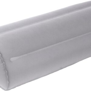 Inflatable Bolster for Legs, Knees and Back, Lightweight Half Moon Support Pillow for Sleeping and Travel, Soft Milk Fiber and TPU, Adjustable Lumbar, Knee and Ankle Support, 51 x 21 x
