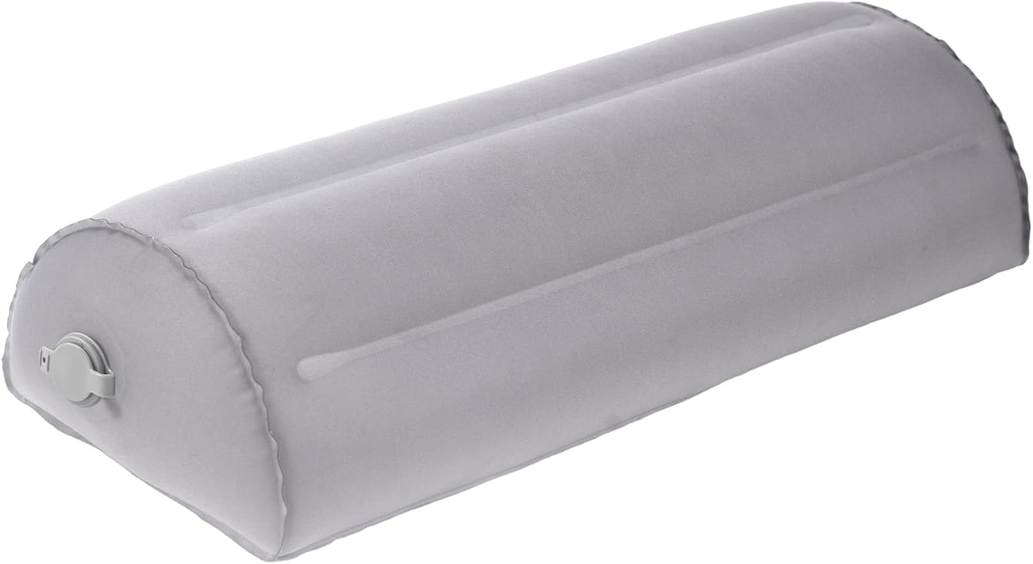 Inflatable Bolster for Legs, Knees and Back, Lightweight Half Moon Support Pillow for Sleeping and Travel, Soft Milk Fiber and TPU, Adjustable Lumbar, Knee and Ankle Support, 51 x 21 x