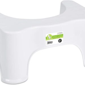 MASS DYNAMIC Squatting Toilet Stool Non-Slip Bathroom Squat Aid Stool Proper Toilet Posture Footstool 8″ Standard