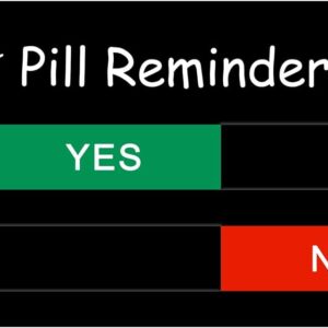 Pill Reminder Magnet,Tracker AM PM,Acrylic Slider for Fridge,6″x 3″-Black