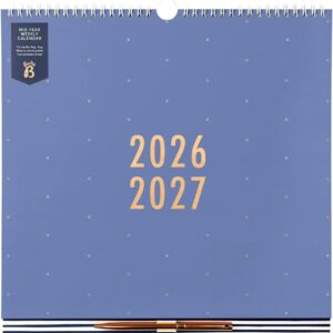 Busy B Wall Calendar Aug 2026-Aug 2027 – Blue Family Calendar