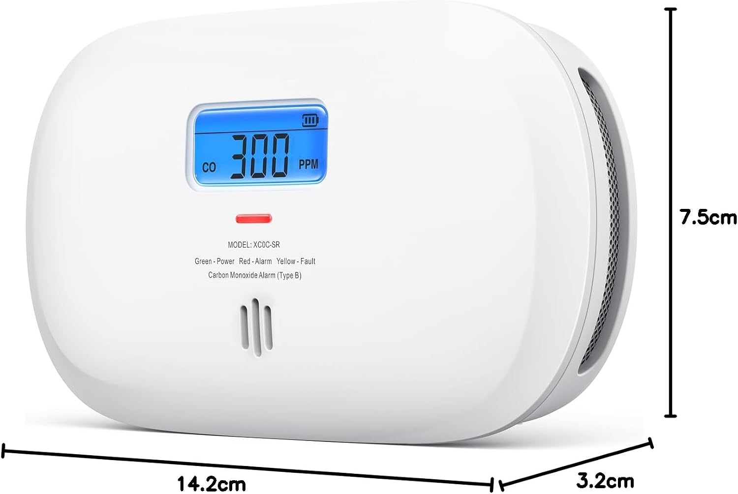 X-Sense Carbon Monoxide Detector with Replaceable Battery, XC0C-SR, 1-Pack - Image 10