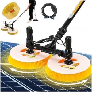 Telescopic Electric Solar Panel Cleaning Brush Kit – 65cm Water Fed Pole for Easy Solar & Window Cleaning, Eco-Friendly, Perfect for Homeowners & Professionals, Efficient & User-Friendly Sol
