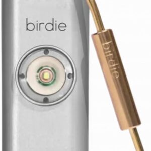 She’s Birdie–The Original Personal Safety Alarm for Women by Women–Loud Siren, Strobe Light and Key Chain in a Variety of Colors (Metallic Silver)