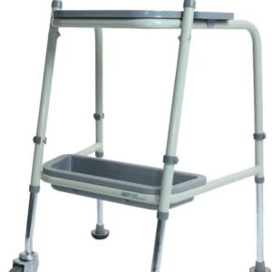 NRS Healthcare Duo Height Adjustable Walking Trolley, P23129, Pebble Grey