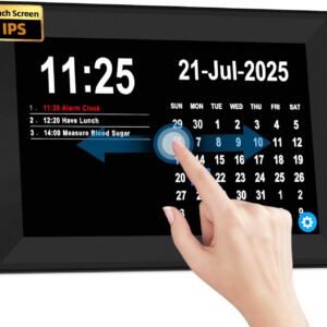 10.1″ Touch Screen Digital Clock with Date and Day for Elderly