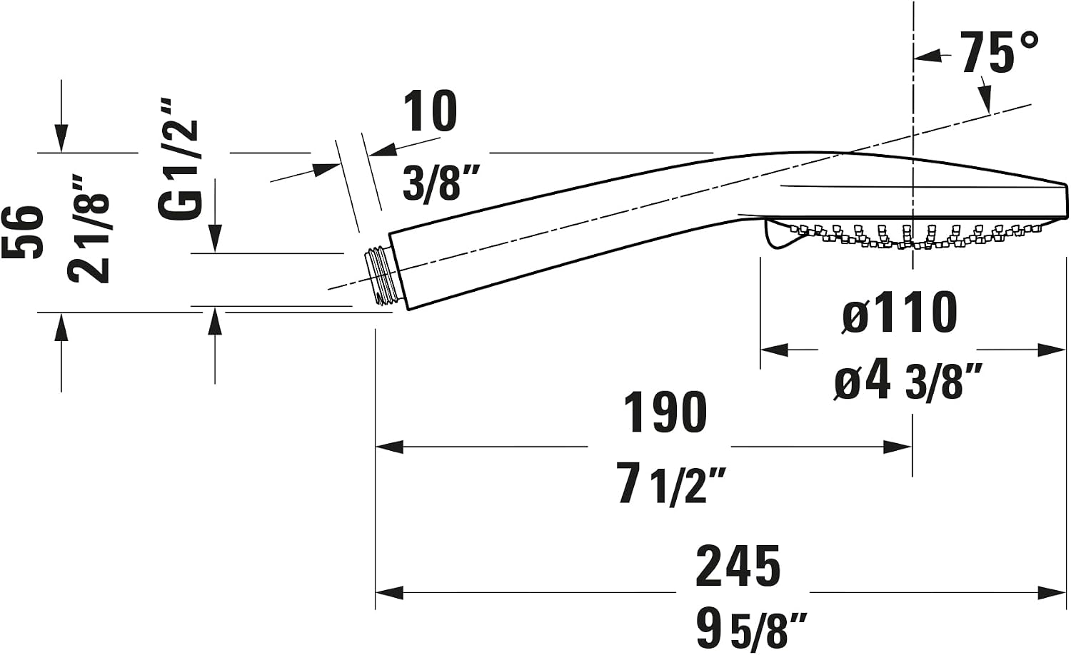 Duravit Universal Shower Head, Handheld Shower Head with 3jet Types - Image 10