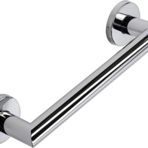 Croydex AP506105 300mm Modern Safety Support Rail Stainless Steel Grab Bar for Bathroom, Chrome