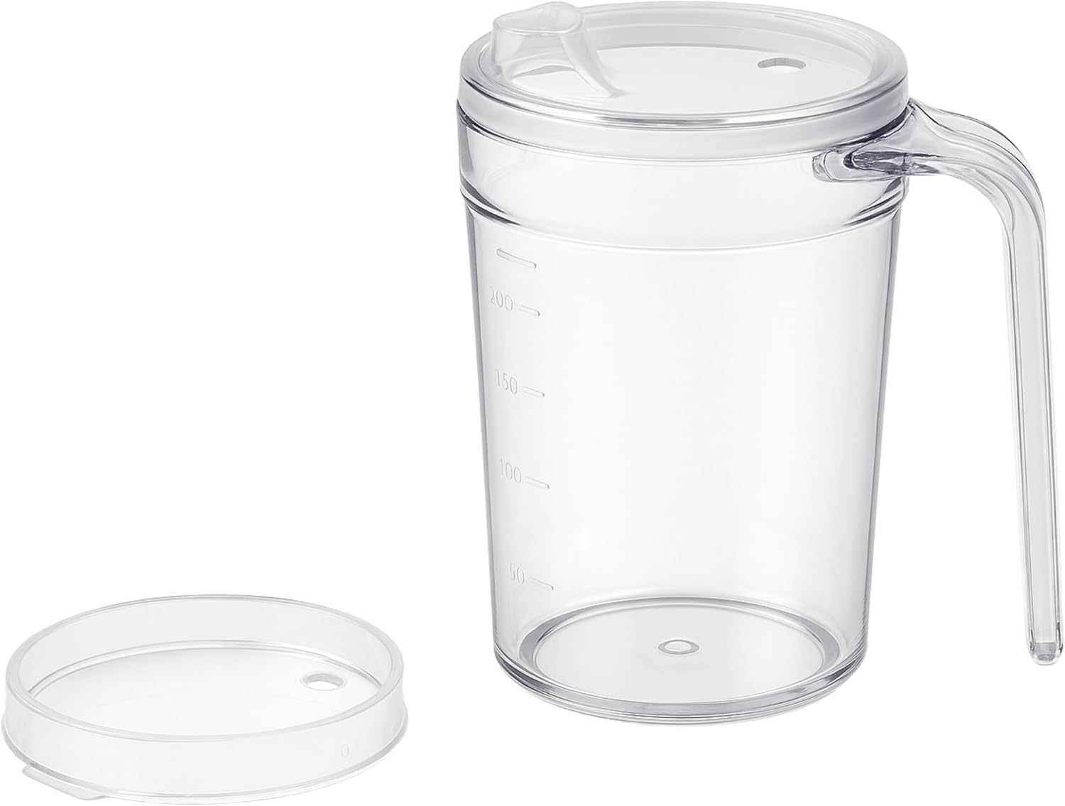 HOMECRAFT Shatterproof Beaker for Elderly & Adults Clear Mug with Lid – 400ml – Lightweight, Non-Spill Drinking Cup for Weak Grip – Daily Living Aid, Ideal Sippy Cup Alternative