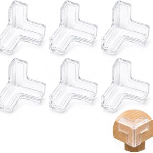 Baby Proofing Corner Protectors, 6 Pack Upgraded T-Shaped Clear Silicone Furniture Corner Guards for Baby Safety