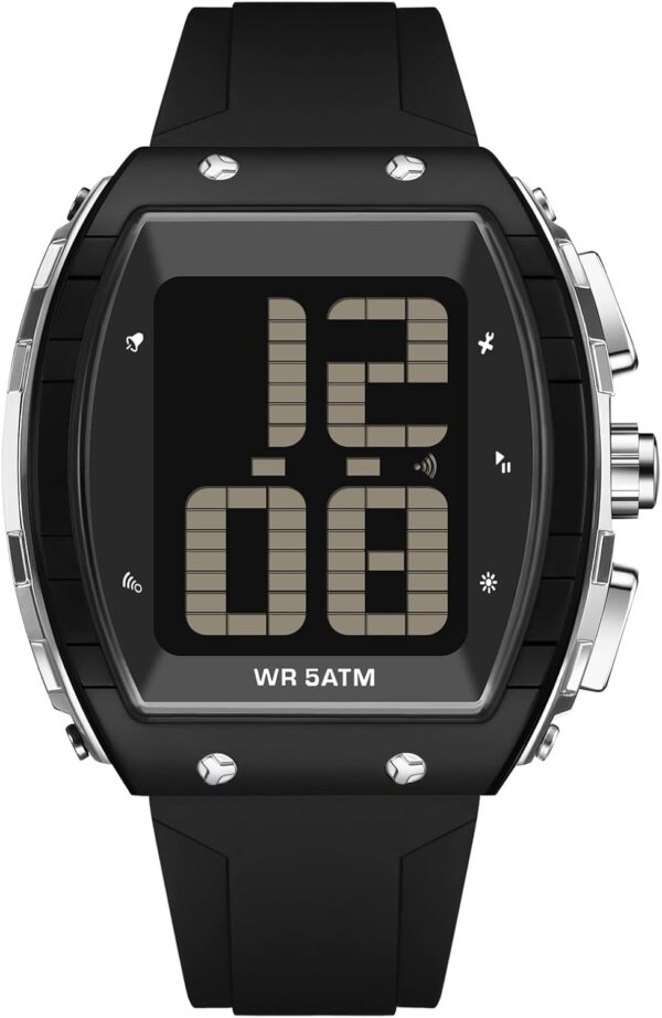 findtime Digital Watch for Seniors English Time-Telling Extra Large Numbers Display Alarm Waterproof Wrist Watches for Elderly Visually & Hearing Impaired Easy to Read Watches for Men Women