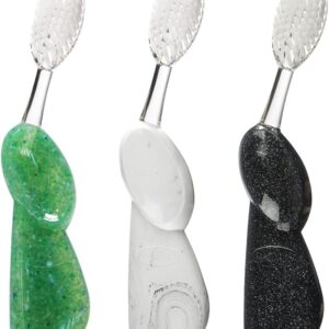 Radius Big Brush BPA Free & ADA Accepted Toothbrush Designed to Improve Gum Health & Reduce Gum Issues – Right Hand – Pack of 3