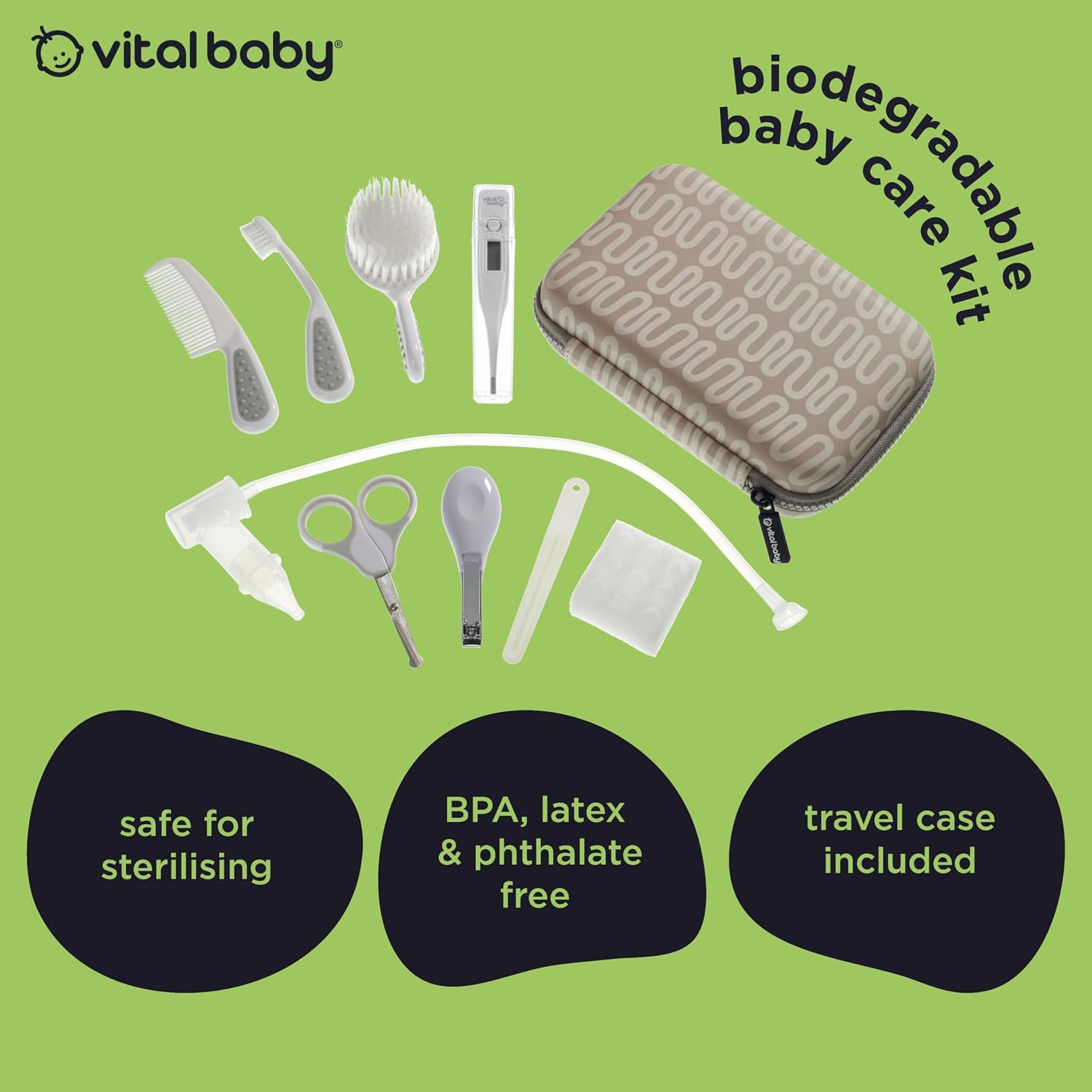 Vital Baby Baby Healthcare Kit with Travel Case, 10pcs | Baby Care Essentials - Image 5