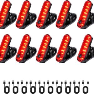 KunHe USB Rechargeable Bike Tail Lights Super Bright Bicycle Rear Safety Light with 4 Light Modes for Skateboards Strollers and Wheelchairs