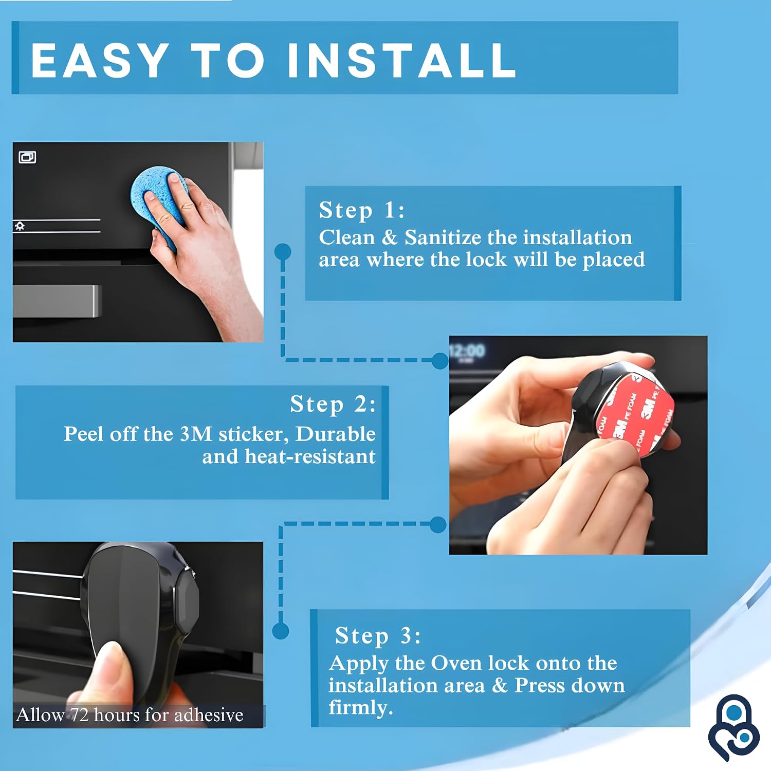 Baby Proof Me Oven Lock - Child Safety Door Lock, Appliance Baby Proofing - Image 4
