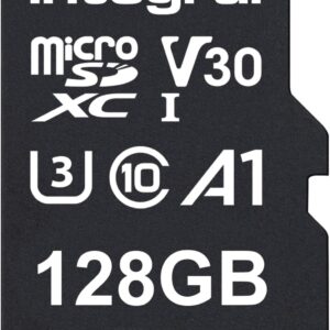 Integral 128GB microSD Card Premium High Speed 4K Video Memory Card – up to 100MB/s Read and 50MB/s Write UHS-I U3 Class 10 A1 App Performance – for Smartphones, Tablets, Drones and Game Consoles