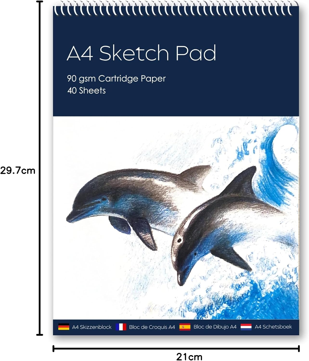 A4 Sketch Pad for Artists,Spiral Bound Art Sketch Book - Perfect for Painting, Drawing and Sketching, 90 GSM White Cartridge Paper,40 Sheets - Image 10