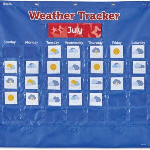 Learning Resources Weather Tracker Pocket Chart, Ages 5+, Learn About Weather, Classroom Essentials for Teachers, Classroom Resources