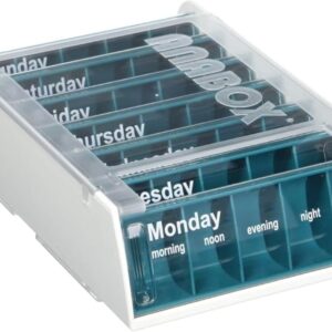 Patterson Medical Weekly Pill Organiser 7 Day 5 Compartments Blue