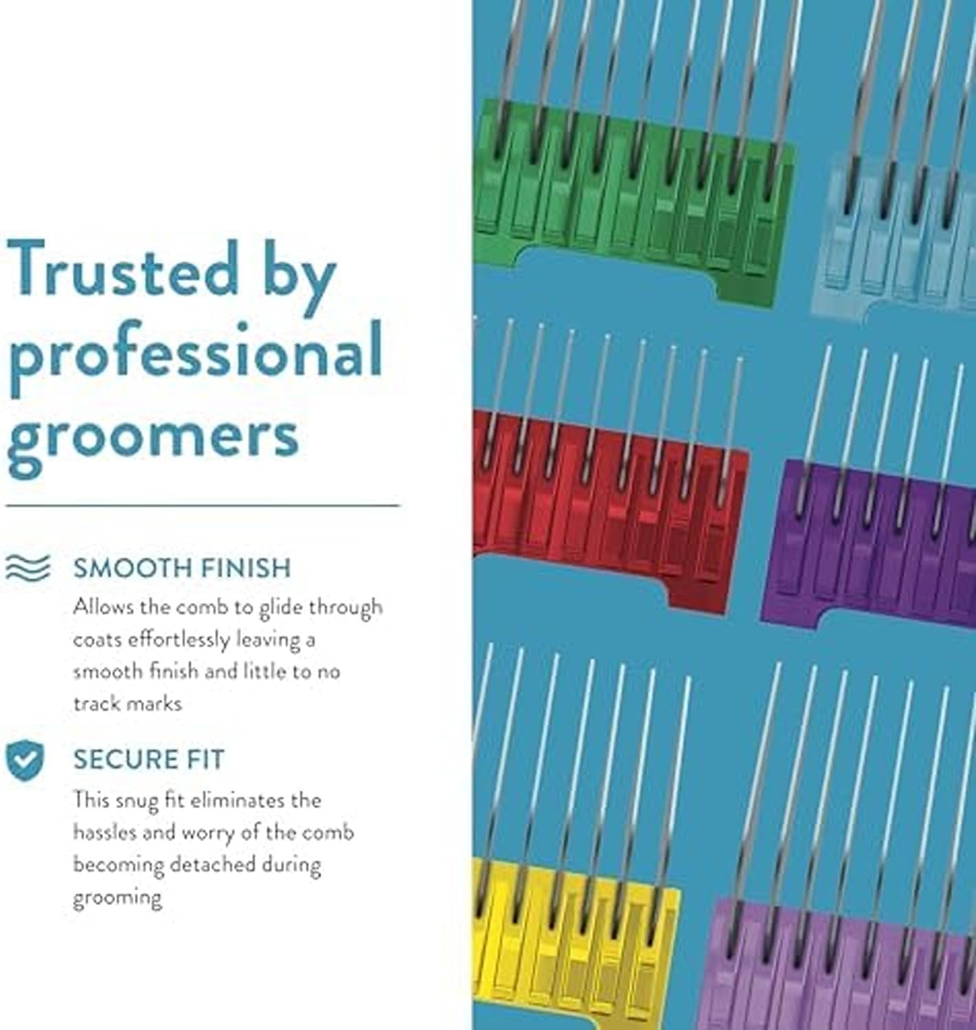 WAHL Professional Animal Stainless Steel Attachment Guide Comb Set for Wahl's Bravura, Arco, 5 Style Groom, Chromado, Creativa, Figura, and Motion Pet, Dog, Cat, and Horse Clippers - Image 9