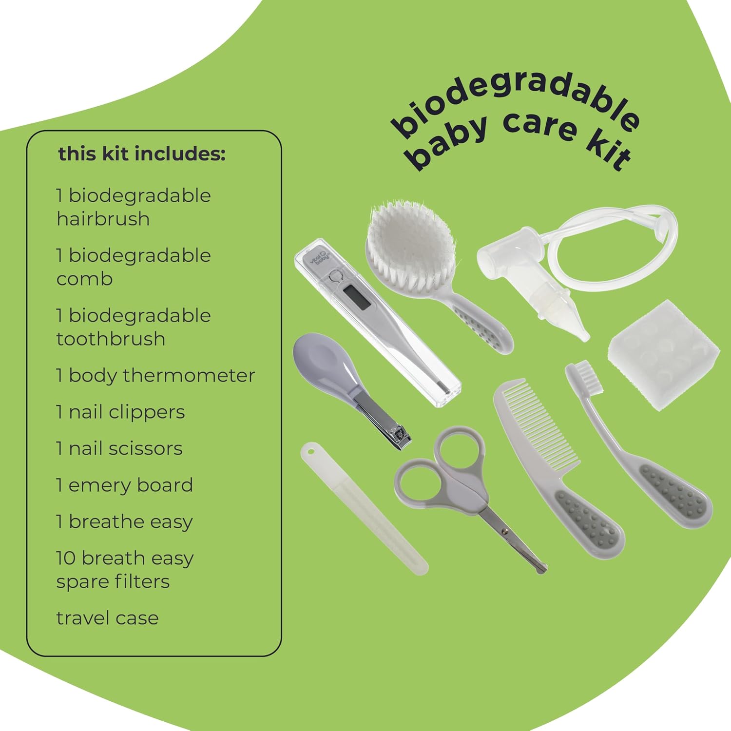Vital Baby Baby Healthcare Kit with Travel Case, 10pcs | Baby Care Essentials - Image 4