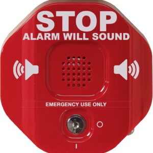 Exit Stopper, STI-6400, Safety Technology International, Emergency Exit Door Alarm, Self Contained Fire Door Alarm, Stop Misuse Unauthorised Access Theft,Red,6.8L x 2.7W centimetres