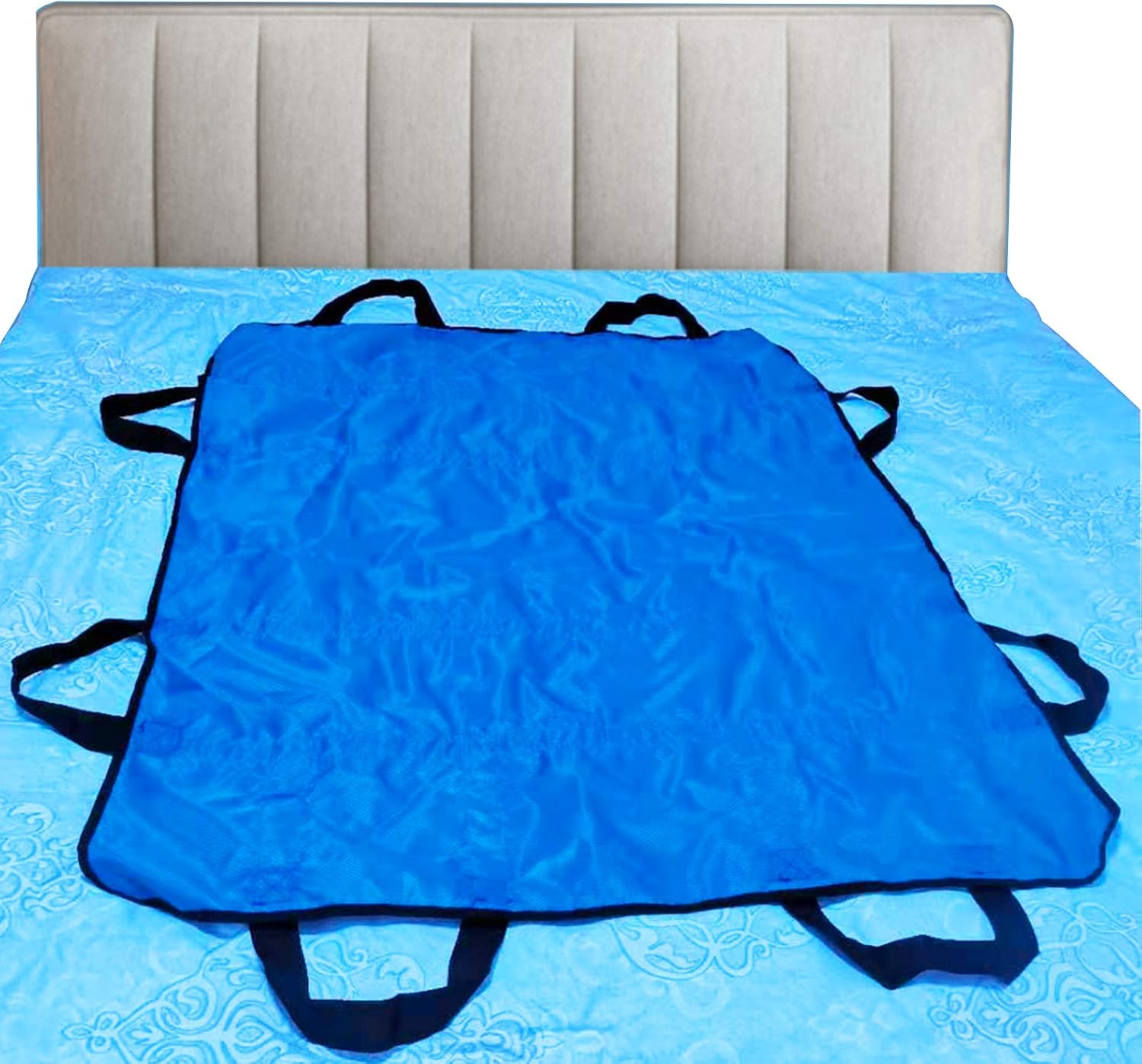 Positioning Bed Pad with Handles 48" X 40" Incontinence Mattress Bedding Protector Liner Underpad Straps for Easy Lift & Transfer Reusable Washable Hospital Quality - Image 4