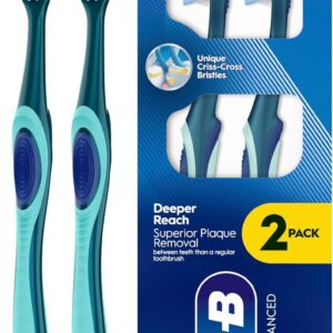 ORAL-B PRO-Clean Advanced Manual Toothbrush – Deep Cleaning & Plaque Removal – Medium Bristles, 2X