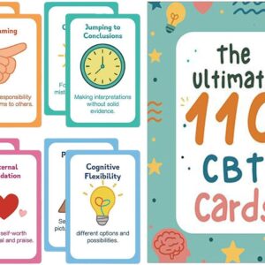 Mindfulness Cards – 110 Piece Cognitive Behavioral Reflection Activity Card