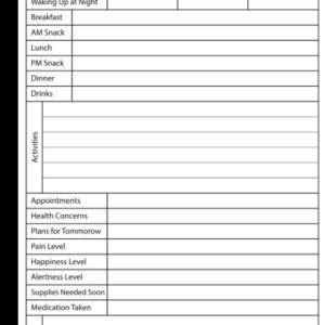 Caregiver Daily Log Book: Personal Caregiver Organizer Log Book | Patients Medical Journal and Medicine Reminder Log.