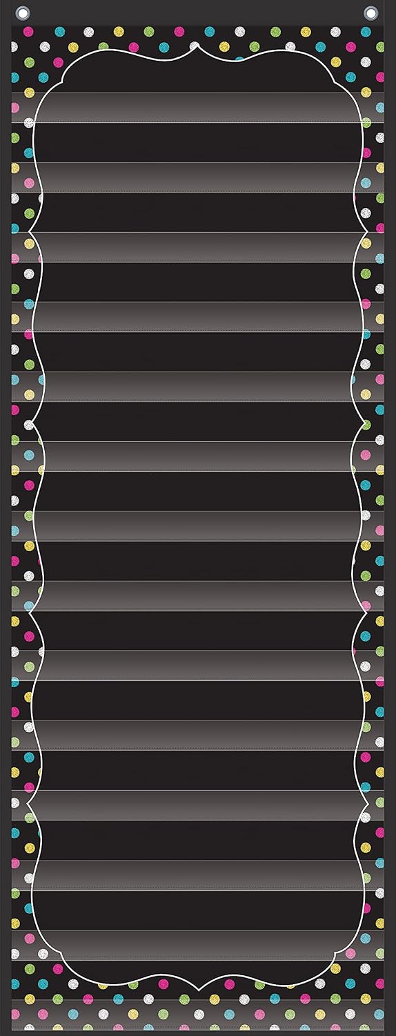 Teacher Created Resources Hanging 14-Pocket Daily Schedule-13 X34 Chalkboard Brights - Image 2