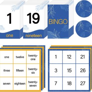 89 Pcs Bingo Game for Dementia Seniors Patients Products Including 29 Large Bingo Number Cards 54 Chips 6 Double-Sided Boards for Alzheimer’s Dementia Activities Family Party