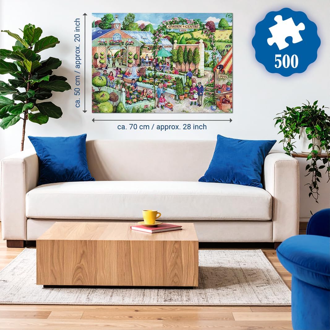 Ravensburger Garden Centre in Bloom 500 Piece Large Format Jigsaw Puzzle for Adults & Kids – Countryside Garden Scene by Debbie Cook - Image 3