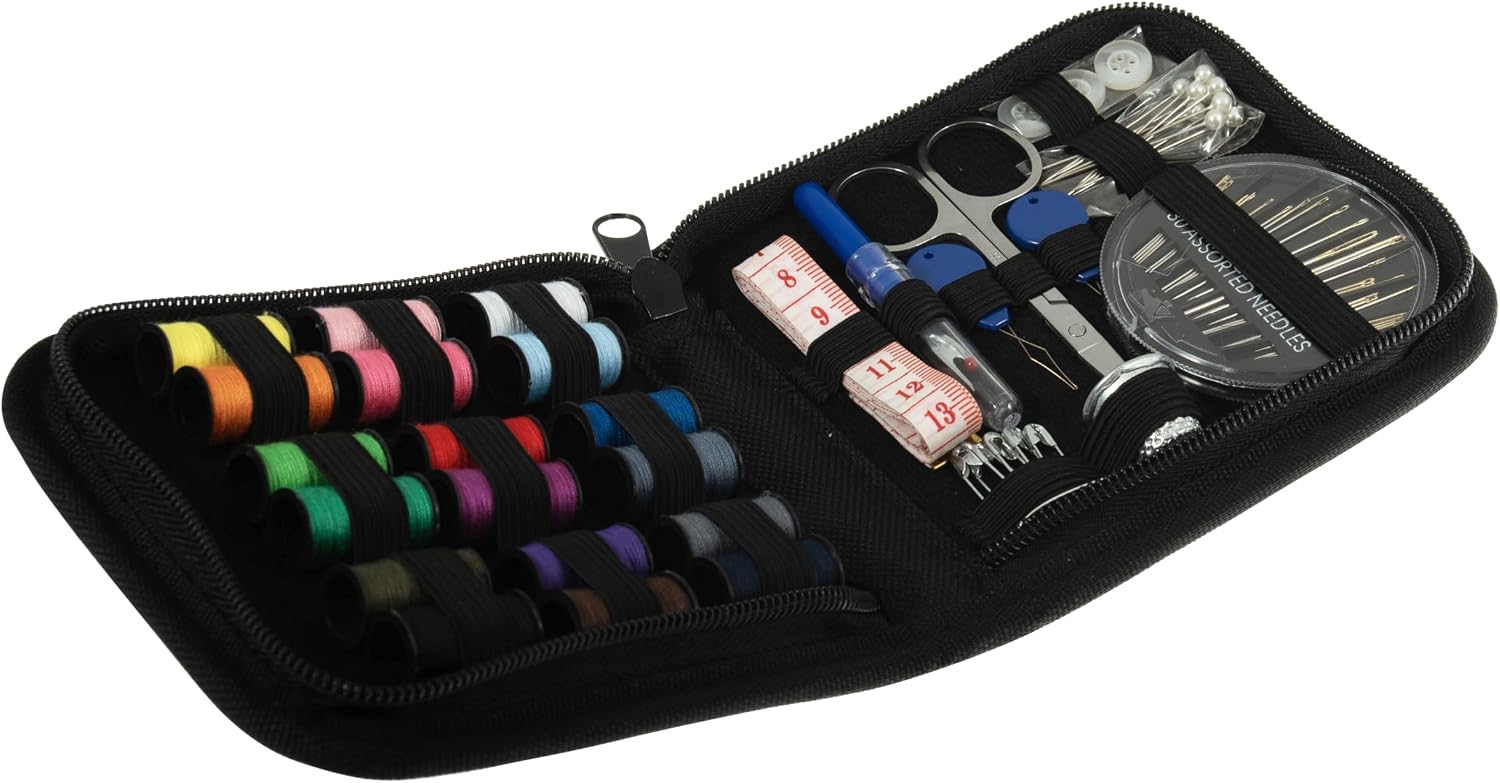 Trimits Travel Sewing Kit - Travel Case Sewing Supplies for Adults, Beginners, DIY, Home, Emergency, Button Repair & Clothing Fixes w/Thread Needles Scissors Tape Buttons & More - 12.5 x 12 x 3cm - Image 4
