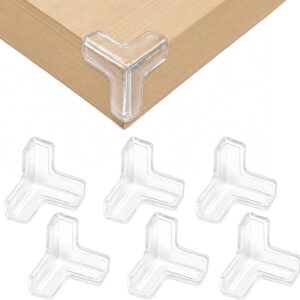 Corner Protectors for Kids, 6 Pack Clear Baby Proofing Corner Guards, Soft Thick Table Corner Protectors for Furniture, Transparent Edge Protectors for Child Safety, Anti Collision Bumpers