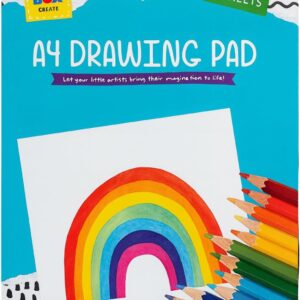 A4 Drawing Pad 60 Sheets – Multi-Purpose Sketch Book for Kids and Adults – Essential Drawing Pad for School, Home, and Creative Projects – Versatile A4 Sketchbook for Everyday Use