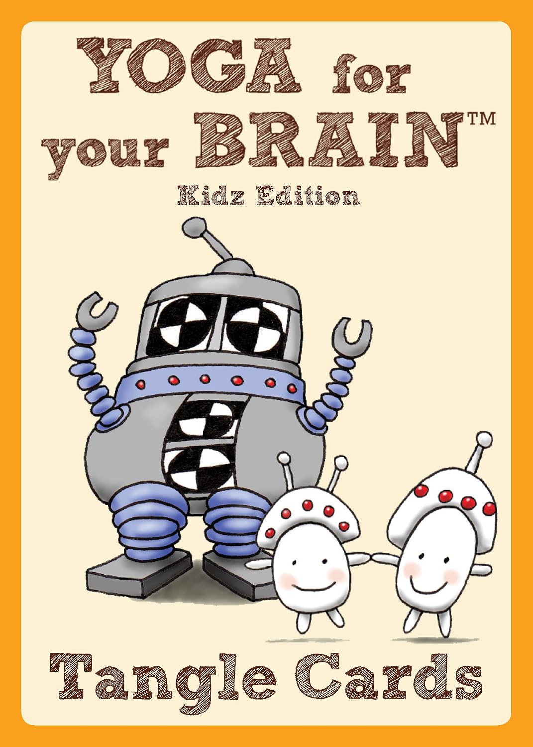 Yoga For Your Brain Kidz Edition: Tangle Cards (Design Originals) Portable Deck of Kid-Friendly Zentangle (R) Cards in a Case; 40 Step-by-Step Tangling Patterns and Easy Beginner-Friendly Instructions