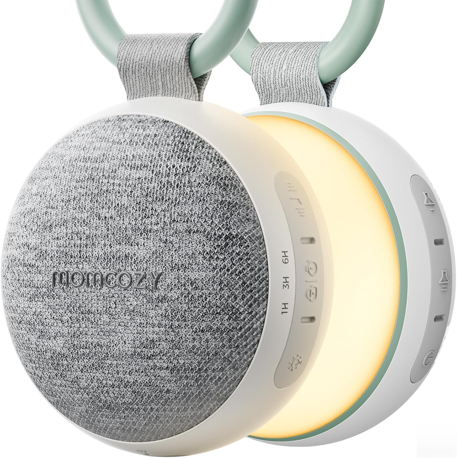 Momcozy Portable Baby White Noise Machine, Sleep Soother with Night Light