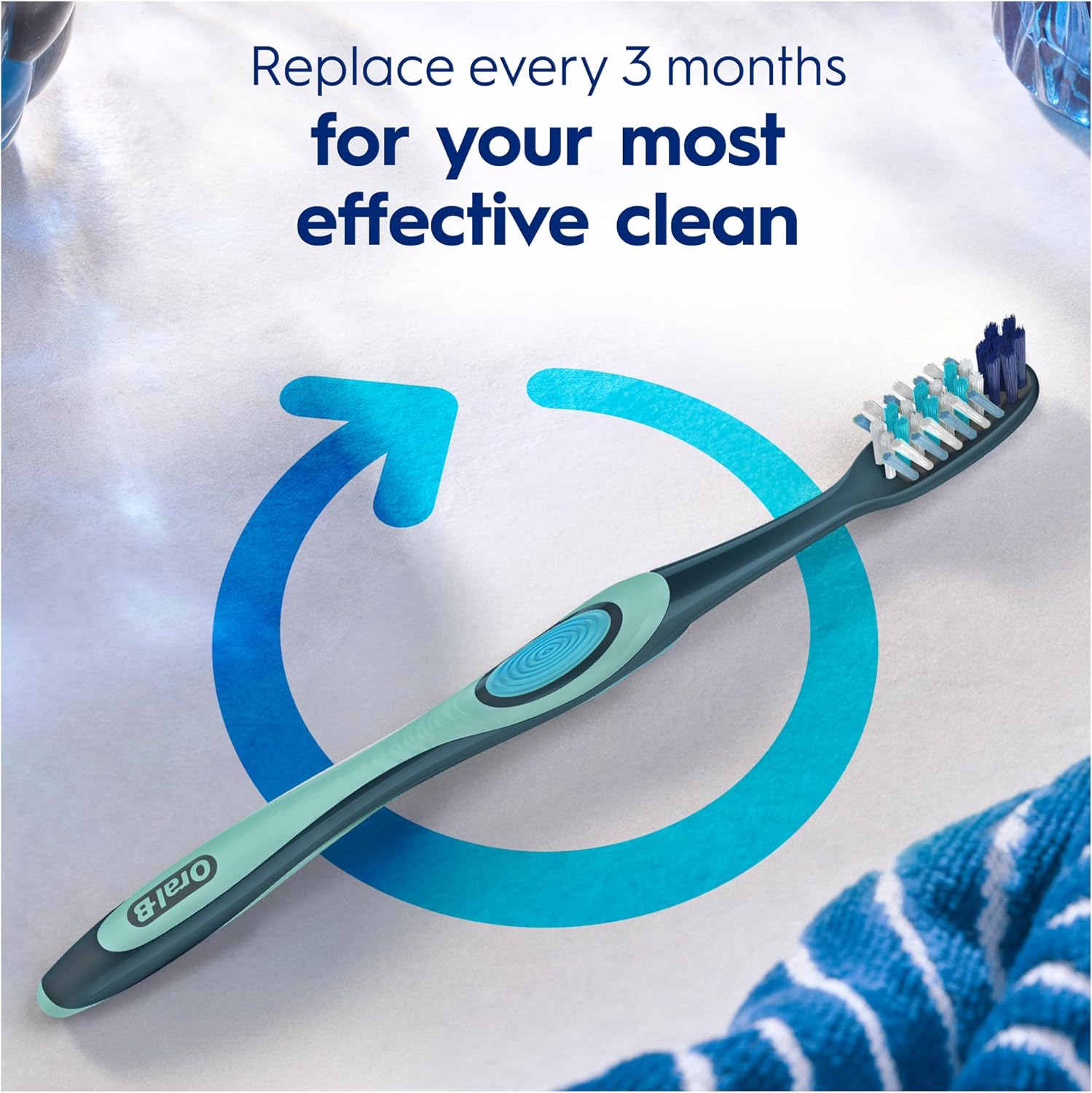 ORAL-B PRO-Clean Advanced Manual Toothbrush – Deep Cleaning & Plaque Removal – Medium Bristles, 2X - Image 6