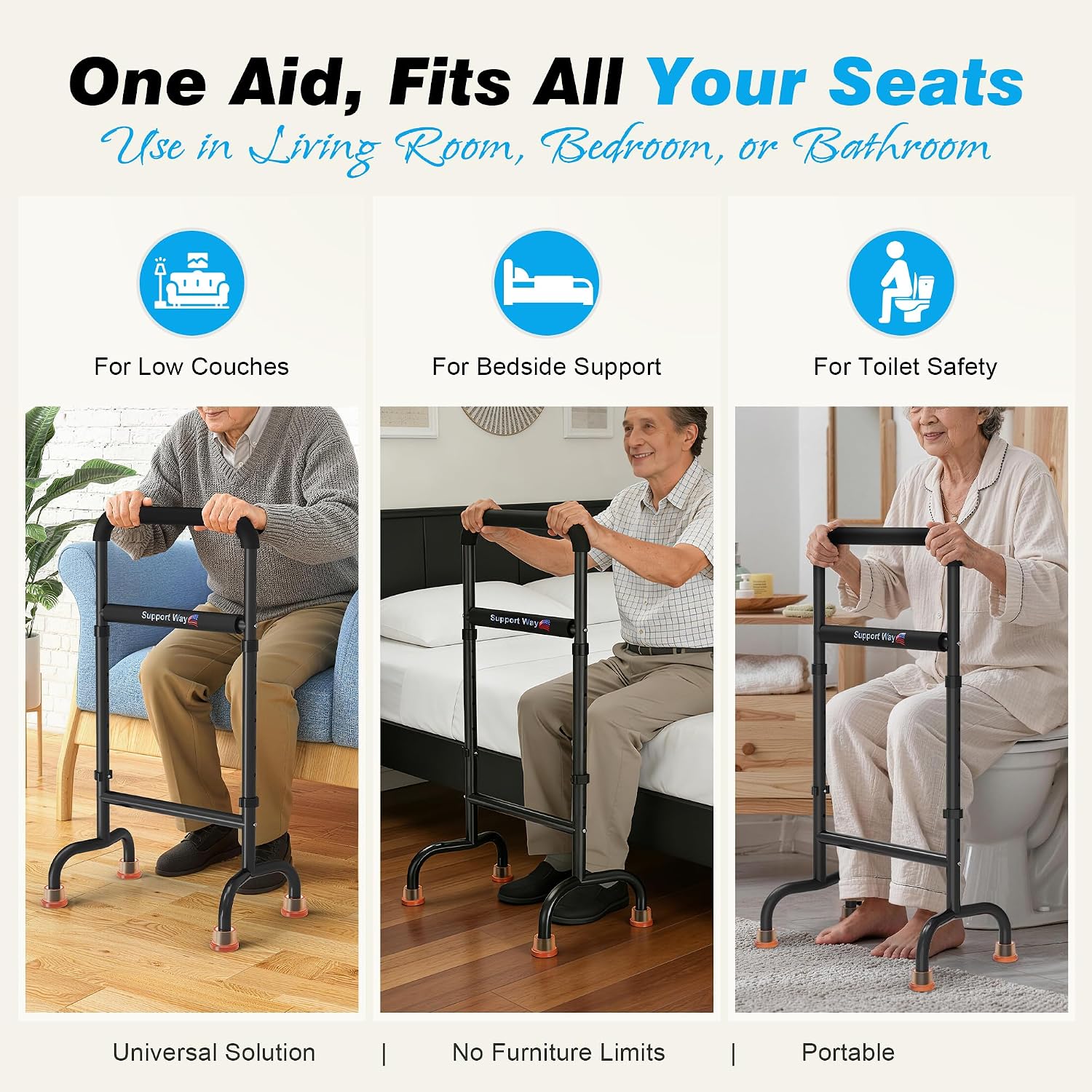 Stand Assist Aid for Elderly - 450lb Capacity Adjustable Standing Device with Ergonomic Handle, Couch Lift Assist - Image 6