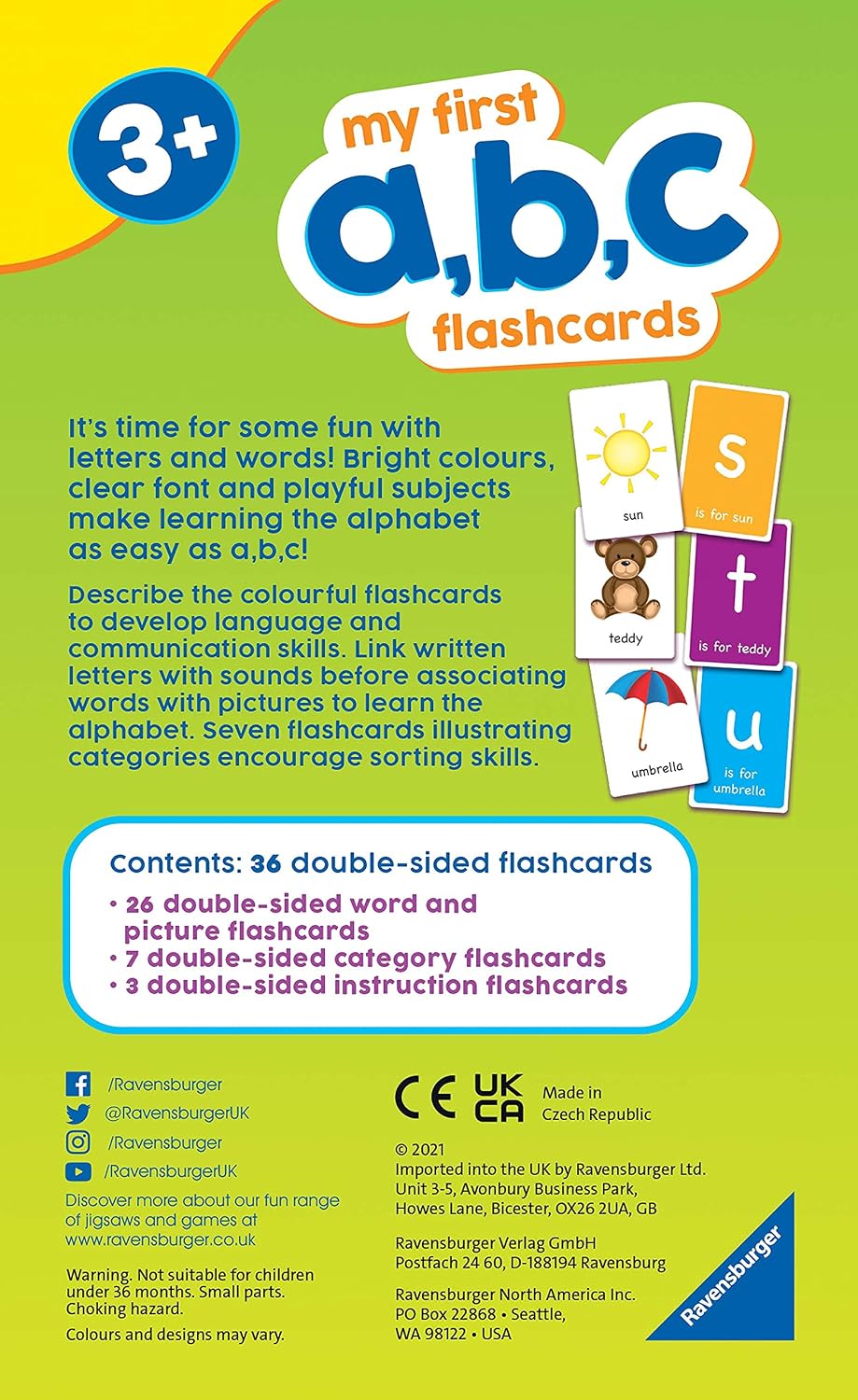 Ravensburger My First ABC Flash Card Game Kids Age 3 Years Up - Ideal Early Learning, Object Recognition, Alphabet, Reading And Spelling - Image 5