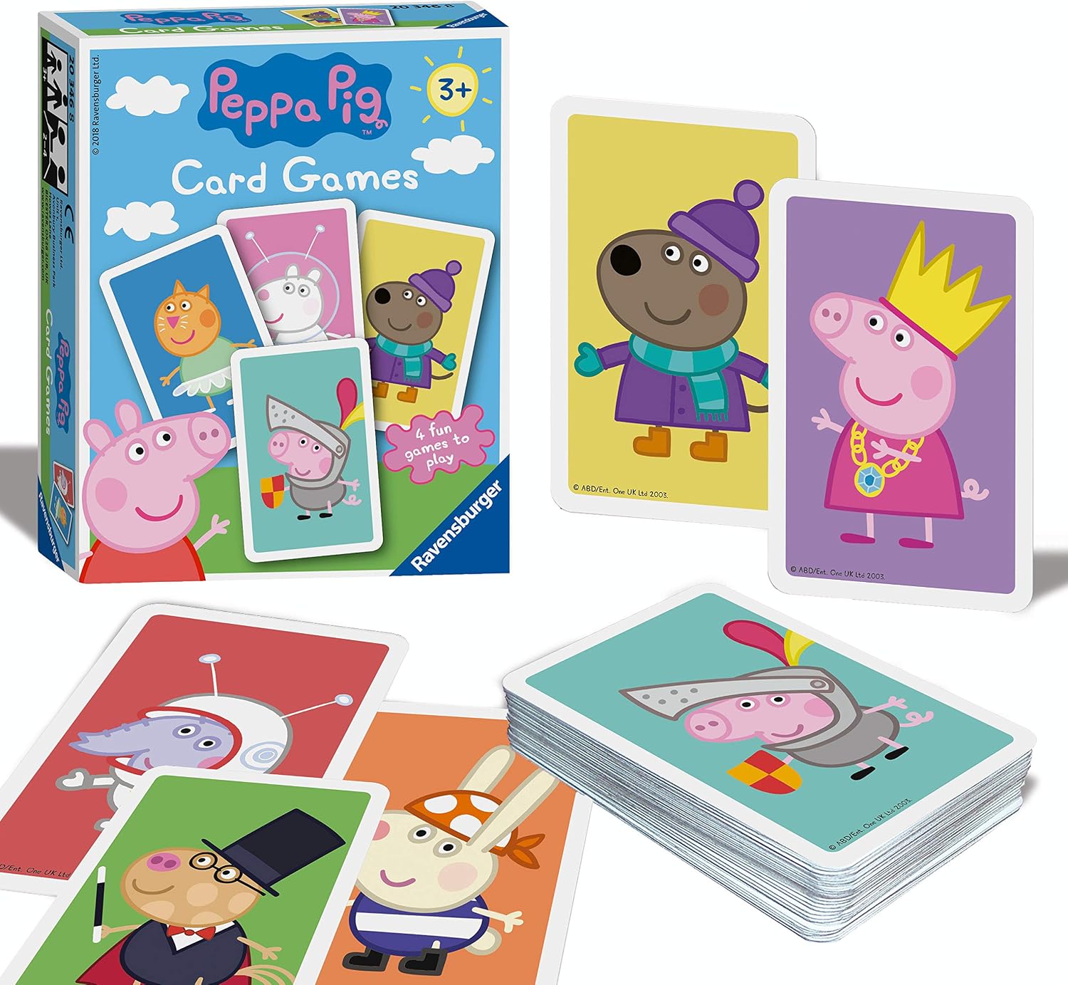 Ravensburger Peppa Pig Card Game for Kids Ages 3 Years and Up – 4 Classic Family Games in One: Snap, Happy Families, Swap & Pairs – Educational Preschool Game for Boys & Girls