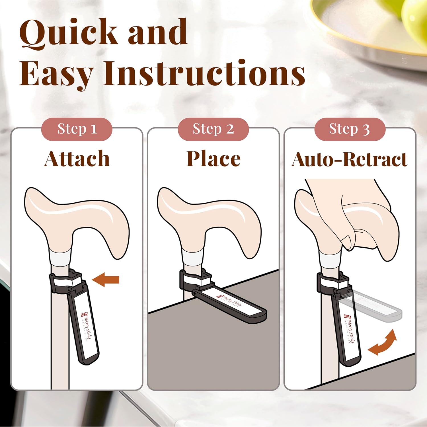 Merry Sticks Smart Reflective Cane Holder - Image 4