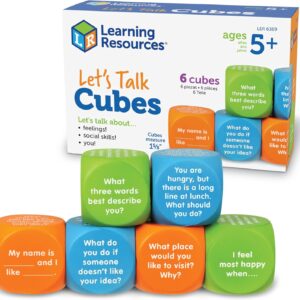 Learning Resources Let’s Talk Cubes, Ages 5+, Conversation and Communication Game, Social and Emotional Learning