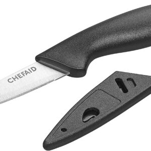 Chef Aid Utility Knife With Cover, Black