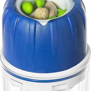 MAXGRIND Pill Crusher and Pill Grinder – Pill Crusher for Small or Large Pills and Vitamins to Fine Powder, Pill Pulverizer Grinder, Medicine Grinder with Medicine Cup, Pill Storage (Blue)