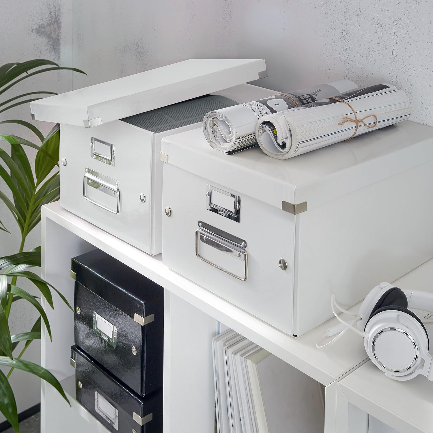 Leitz Click & Store A4 Medium Storage Box, White, Ideal for Home & Office - Image 6